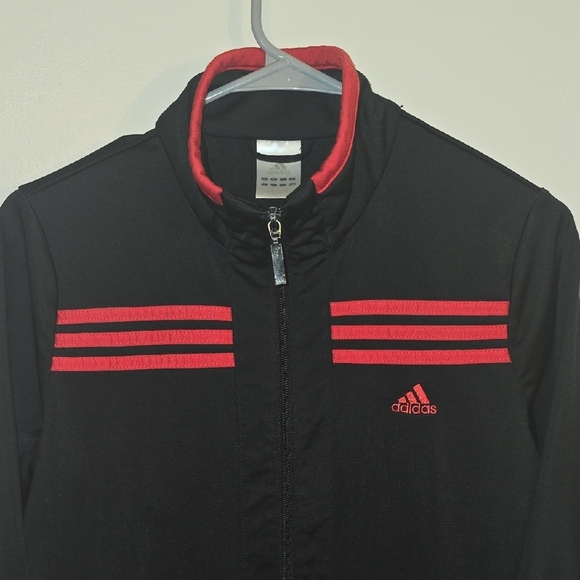 Adidas Black and Red Track Suit Jacket - Picture 4 of 6